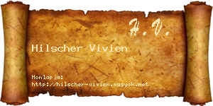 Hilscher Vivien névjegykártya